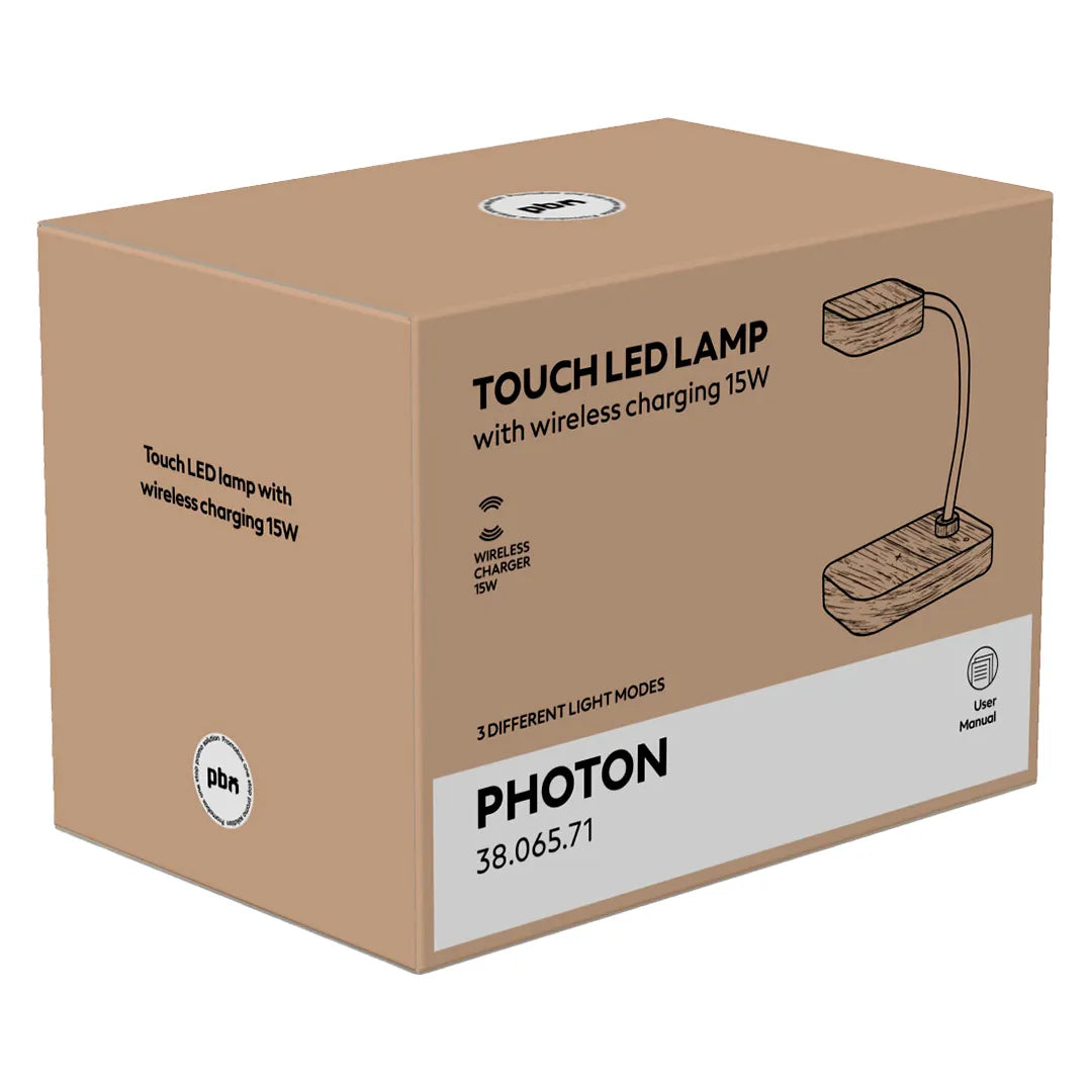 Photon - Stona lampa i bežični punjač, 15W