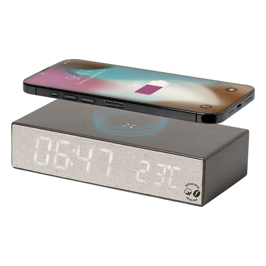 Mitto - Digitalni stoni LCD sat sa bežičnim punjenjem